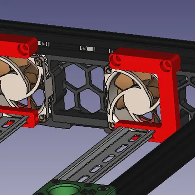 Voron Trident Inverted Electronics DIN-mount cho Quạt Noctua A6