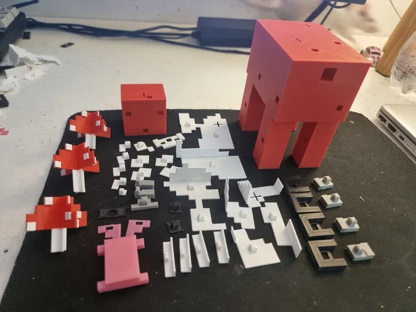 Mô hình Nấm Mooshroom Minecraft - Image 2