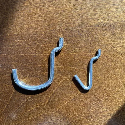 Khóa Móc Pegboard Kim Loại Wall Control - Móc Nhỏ (1/8 in) & Móc Dày (1/4 in)