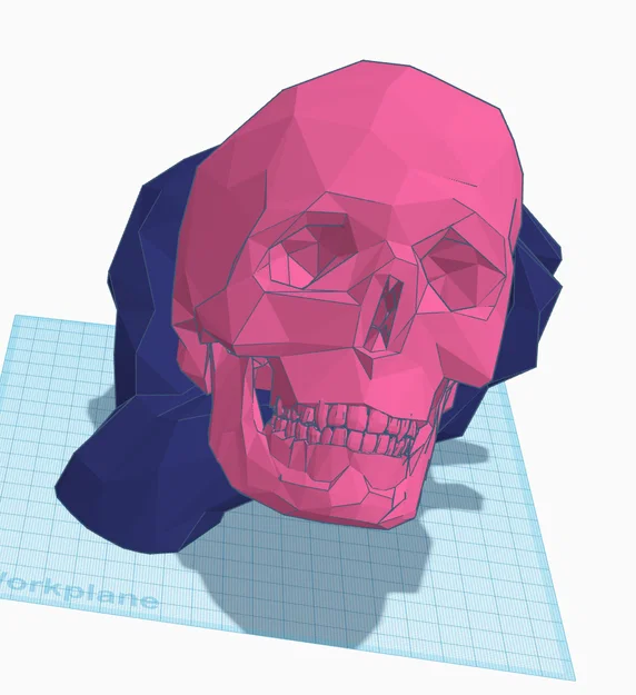 Đế Cắm Đầu Lâu Low Poly Phong Cách Bàn Tay - Image 2