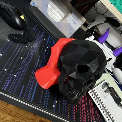 Đế Cắm Đầu Lâu Low Poly Phong Cách Bàn Tay