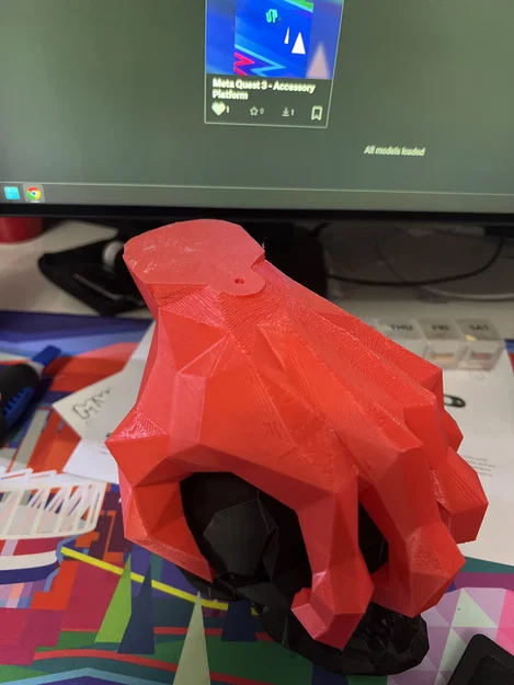 Đế Cắm Đầu Lâu Low Poly Phong Cách Bàn Tay - Image 5