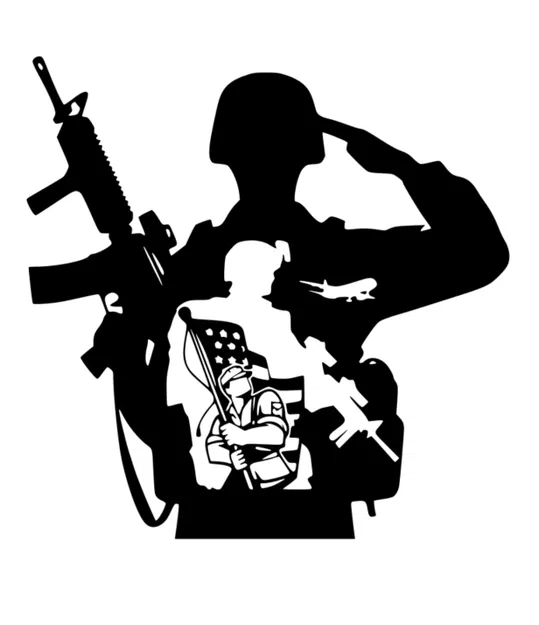 Tranh Treo Tường Người Lính Ngày Tưởng Niệm Cầm Súng và Cờ Mỹ - Image 1