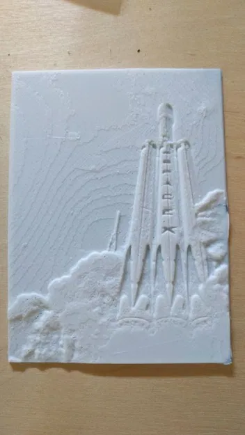 SpaceX Falcon Heavy Phù điêu (+ Lithophane) - Image 1