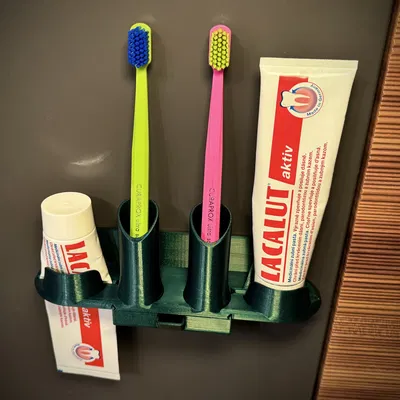 Kệ cho kem đánh răng và bàn chải đánh răng.
