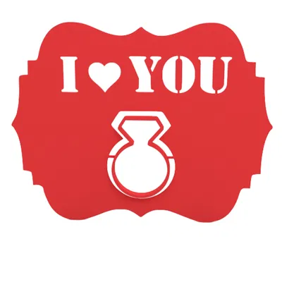 Thiệp Valentine có nhẫn pop-out