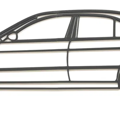 Tranh Treo Tường Hình Bóng BMW 5 Series E39/5 Series Với Biểu Tượng 5xx