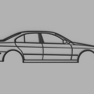 Tranh Tường BMW 5 Series E39 Silhouette