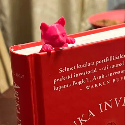 Bookmark Mèo Thò Đầu In Liền Khối