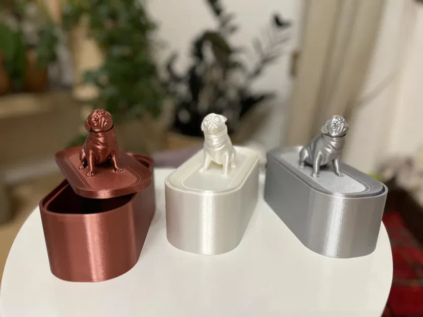 Hộp đựng trang sức hình pug - Image 1