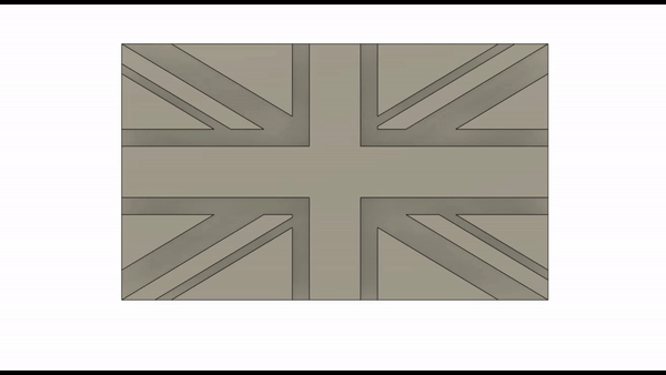 Huy Hiệu Cờ Anh Quốc Liên Hiệp Anh - Union Jack 3D