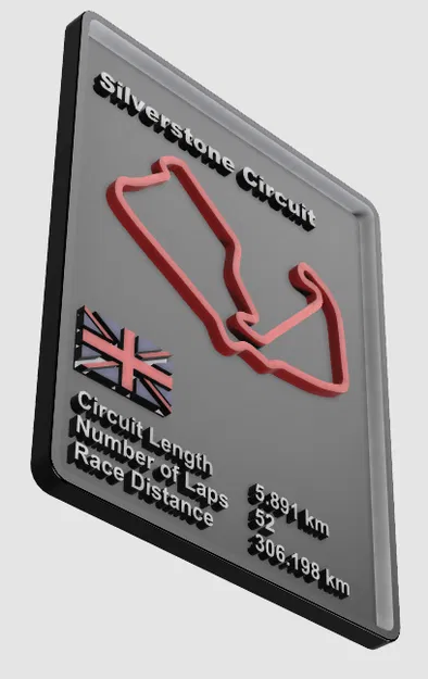 Tranh Dán Tường 3D Đường Đua Silverstone Formula 1 Có Độ Cao - Image 2