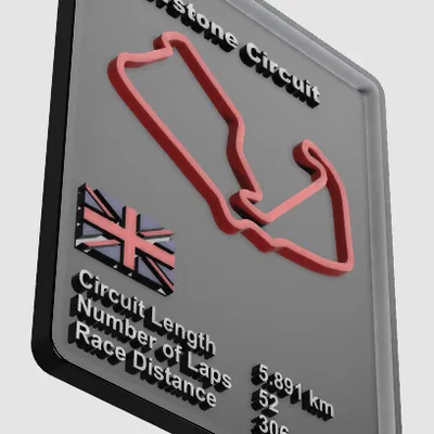 Tranh Dán Tường 3D Đường Đua Silverstone Formula 1 Có Độ Cao