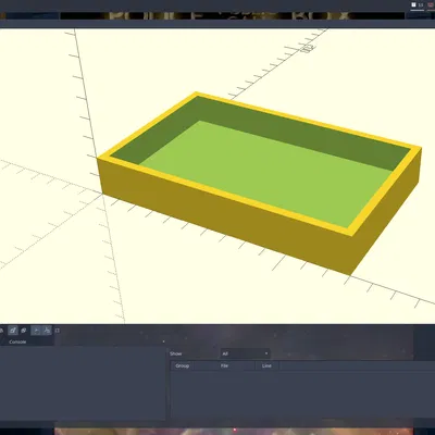 Khay Tắm Chỉnh Được Bằng OpenSCAD