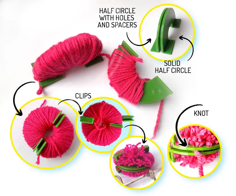 Bommel-Macher / Dụng cụ làm bông / Máy làm Pom-Pom 40mm - Image 1