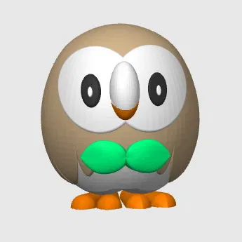 Rowlet - Pokemon - Đa Sắc Màu