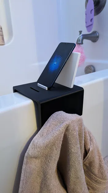 Kệ đựng điện thoại, máy tính bảng và khăn tắm bồn tắm - Image 2