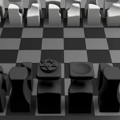 Bộ Cờ Vua Hình Khối Organically