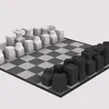 Bộ Cờ Vua Hình Khối Organically - Thumbnail 2