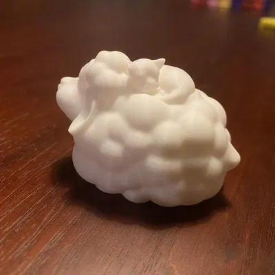 Một con cừu và một con mèo