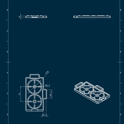 Khuôn khoan cho ổ cắm / hộp công tắc, 71mm (Bohrschablone)