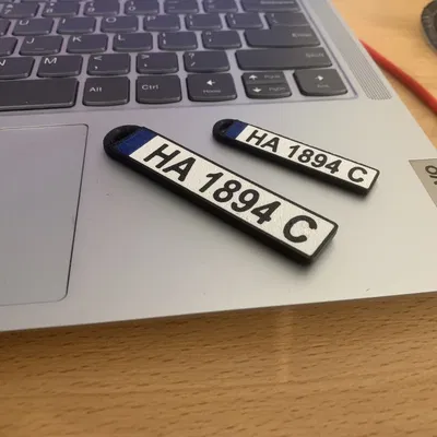 Móc khoá bảng số xe cho AMS có lỗ móc khoá cải tiến