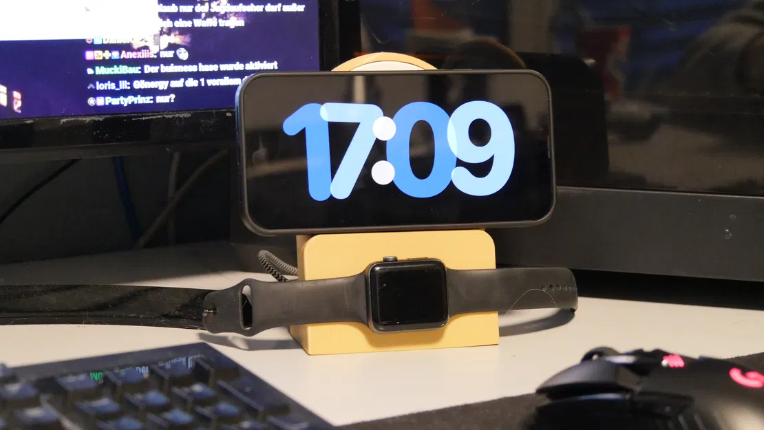 Đế Sạc Không Dây Ngang Cho iPhone/Apple Watch (có Sạc IKEA) - Image 1