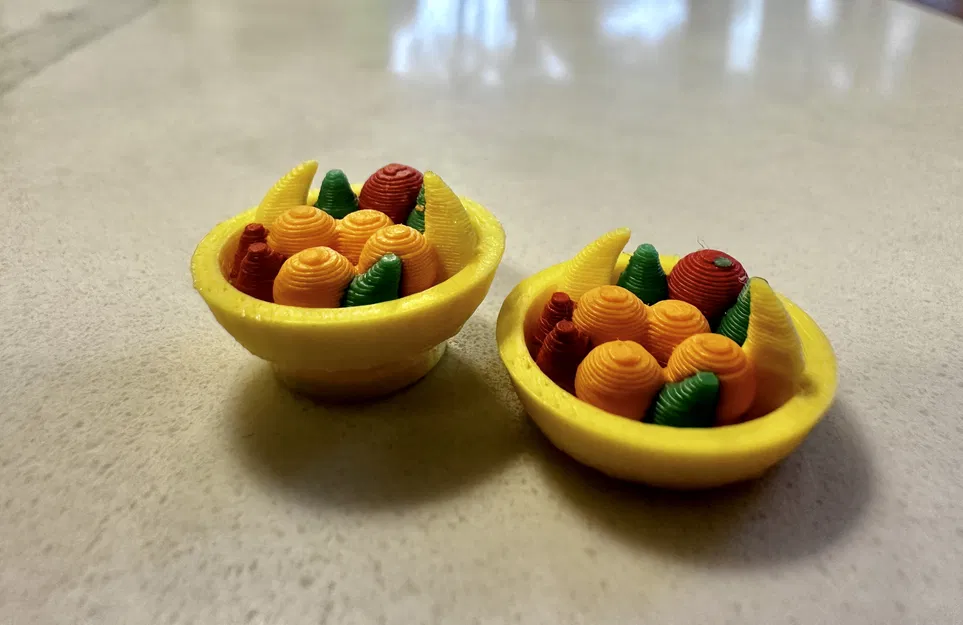 Đồ ăn nhà búp bê: Bánh mì, Trái cây, Pizza, Phô mai, Chai lọ (Tô màu sẵn cho Bambu MMU) - Image 4