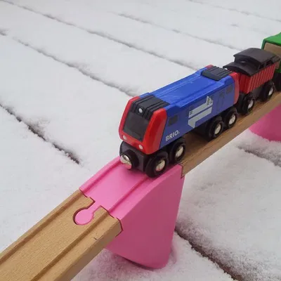 Cầu/Đường trên cao xe lửa đồ chơi bằng gỗ (dùng được với Brio, Ikea, Eichhorn, Bigjigs, Imaginarium...)