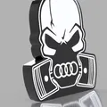 Mô hình Đầu Lâu Audi - Skull Audi - Thumbnail 3