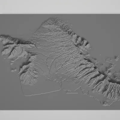 Bản đồ địa hình Oahu - Hawaii