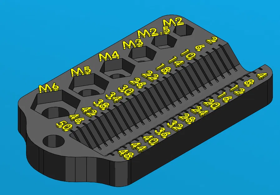 Móc Khóa Đo Bu Lông & Đai Ốc Mini, M2-6, tối đa 50mm - Image 2