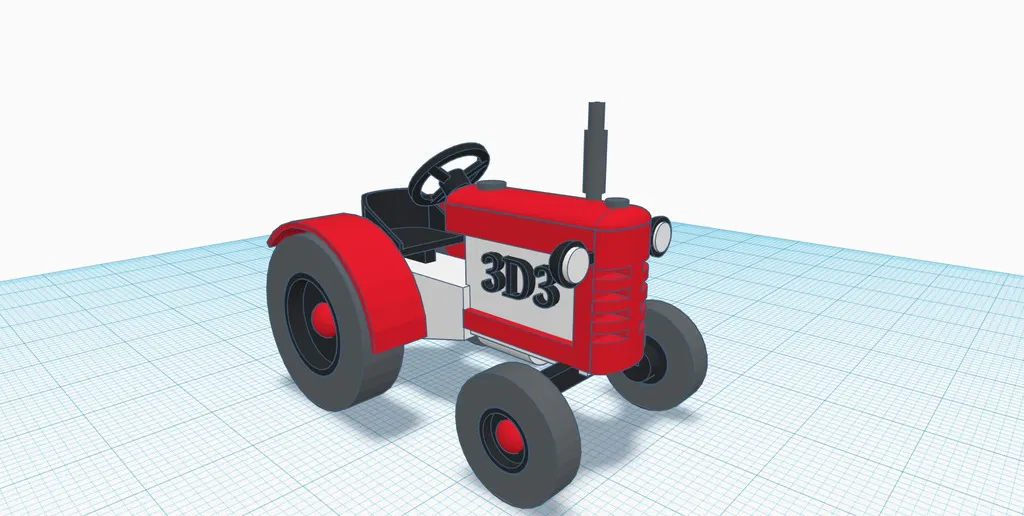 Làm Lại Mẫu Máy Kéo Từ Tinkercad - Image 1
