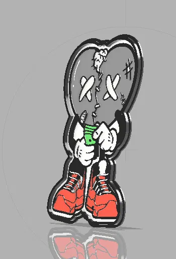 Trái Tim Tan Vỡ Màu Xám Cool - Image 2