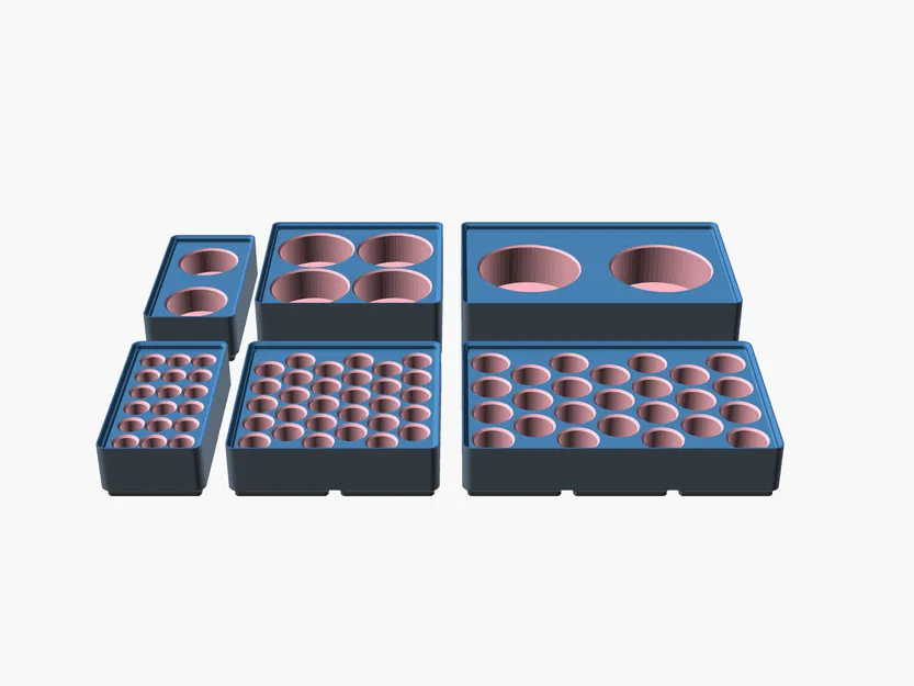 Khay pin Gridfinity, mọi kích cỡ pin [nháp] - Image 1