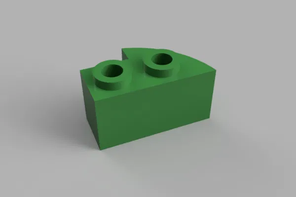 Gạch Cong Một Phần 1x2 (Phải) Italocremona Plastic City / Khối Xây Dựng - Image 1