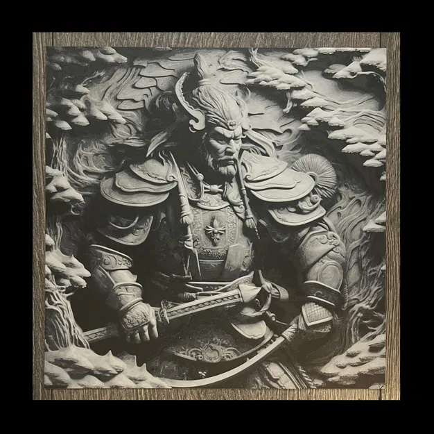 Chạm Khắc Chiến Binh Samurai (Filament Painting) - Image 1