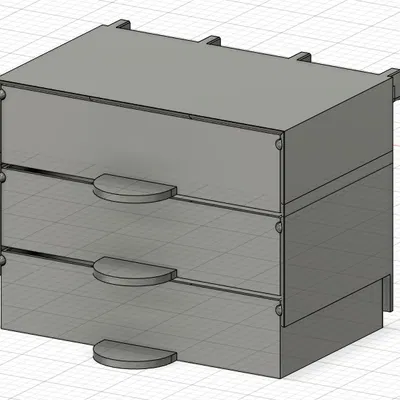 Ngăn Kéo Skadis 3 Ngăn Kèm Giá Đỡ 129x35mm