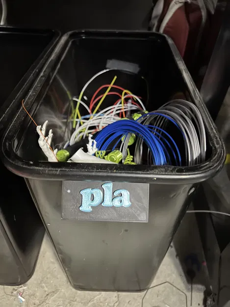 Nhãn Thùng Rác Tái Chế Nam Châm - PLA, PETG, Giấy và Công Nghệ - Image 1