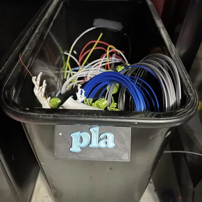 Nhãn Thùng Rác Tái Chế Nam Châm - PLA, PETG, Giấy và Công Nghệ