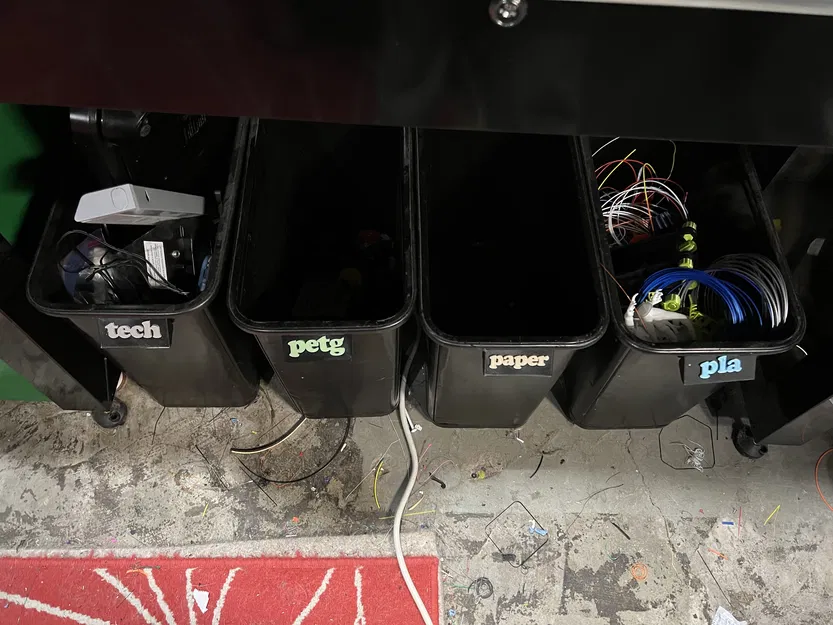 Nhãn Thùng Rác Tái Chế Nam Châm - PLA, PETG, Giấy và Công Nghệ - Image 2