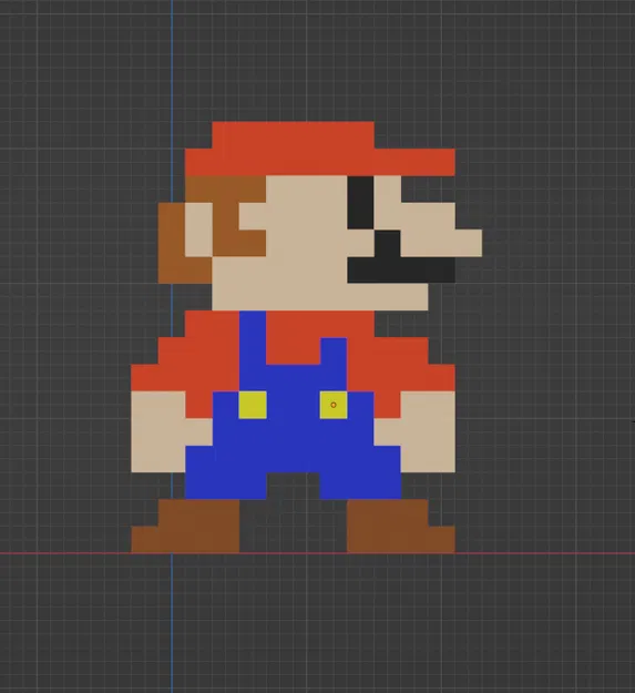 Mô hình Mario Pixel art - Image 1