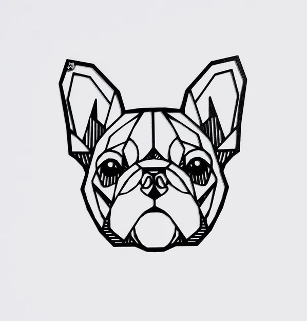 Trang Trí Tường Hình Chó Bully Pháp - Image 1