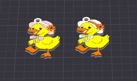 Móc khóa/bạc dây chuyền vịt Edwina multicolor dễ thương - Image 1