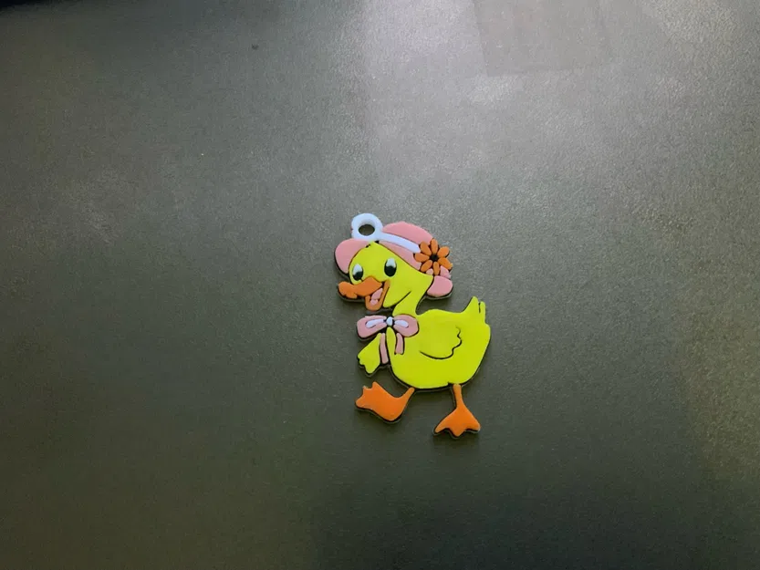 Móc khóa/bạc dây chuyền vịt Edwina multicolor dễ thương - Image 2