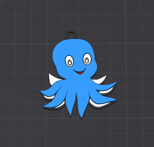 Móc khóa/Mặt dây chuyền bạch tuộc dễ thương Oli - Image 1