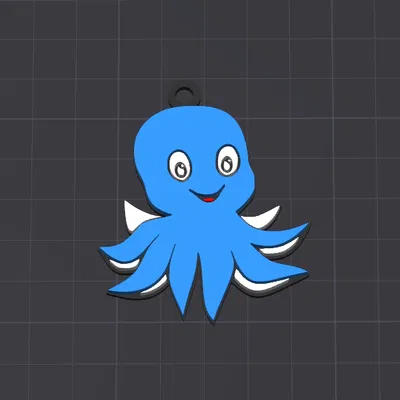 Móc khóa/Mặt dây chuyền bạch tuộc dễ thương Oli