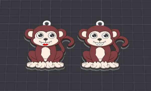 Móc khóa/mặt dây chuyền chú khỉ Martin dễ thương nhiều màu - Image 1