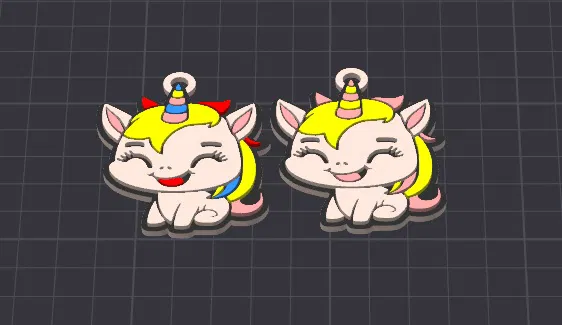 Móc khóa/Mặt dây chuyền kỳ lân dễ thương, Dawn, nhiều màu - Image 1