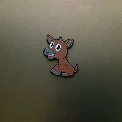 Móc khóa/Mặt dây chuyền hình chú lừa Dave dễ thương nhiều màu